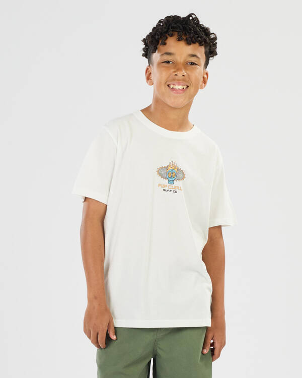 Rip Curl Boys' New Cosmic Skull T-Shirt for Mens