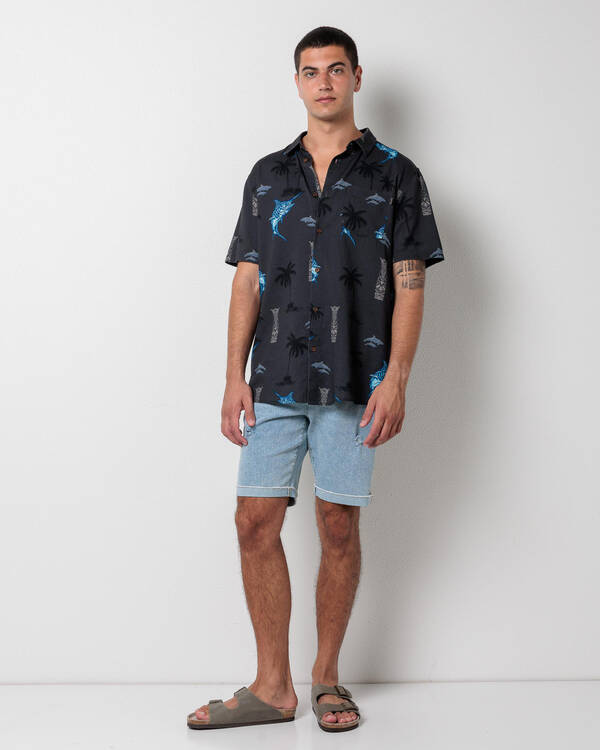 Salty Life Catcher Short Sleeve Shirt for Mens
