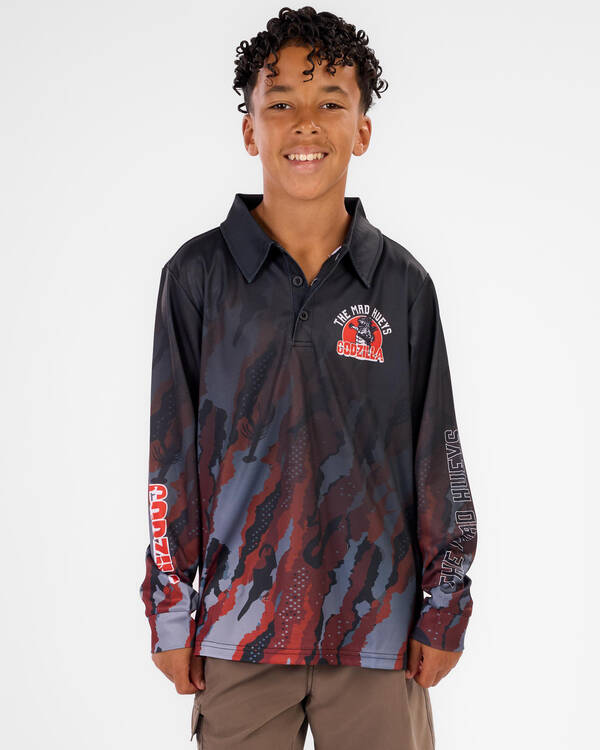 The Mad Hueys Boys' Codzilla Forever Fishing Shirt for Mens