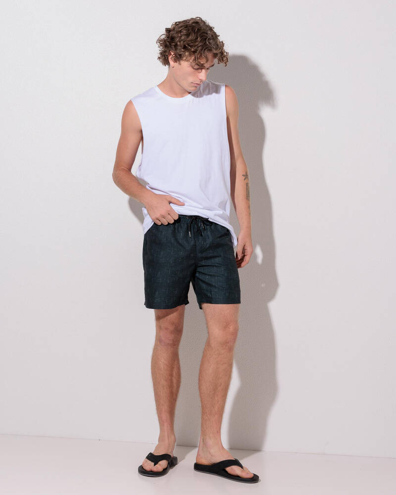 Lucid Encrypted Elastic Waist Shorts for Mens