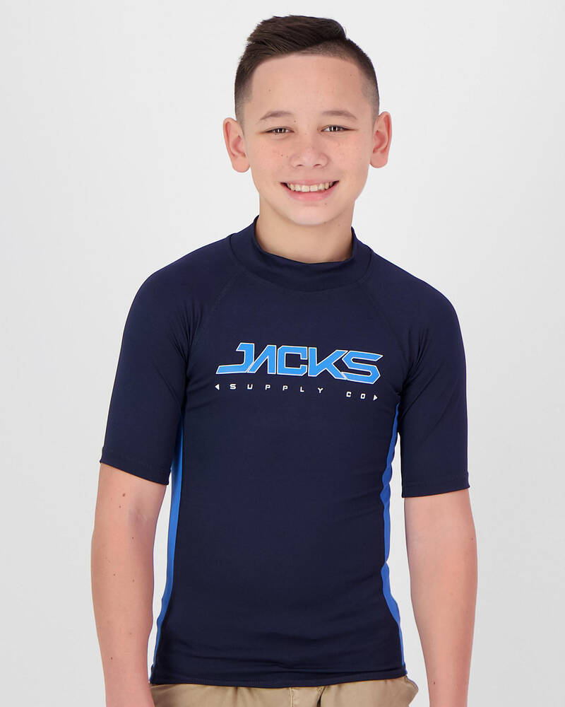 Jacks Boys' Tranquil Short Sleeve Rash Vest for Mens