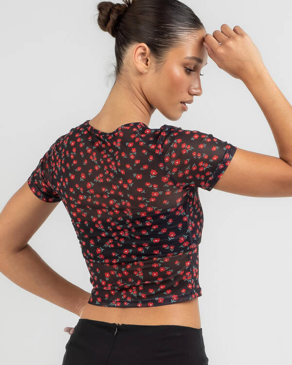 Ava And Ever Poppy Mesh Baby Tee for Womens