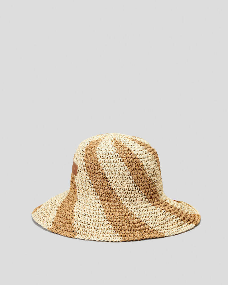 Rusty Sundae Swirl Straw Hat for Womens
