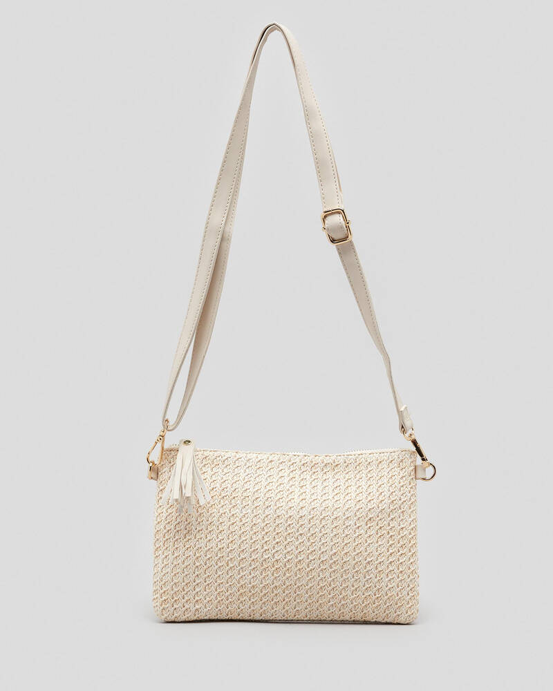 Ava And Ever Newport Straw Crossbody Bag for Womens