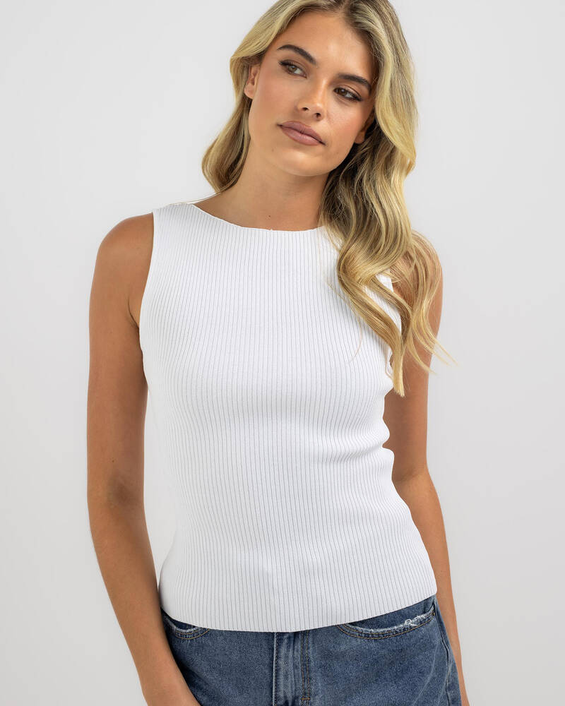 Ava And Ever Boat Neck Knit Top for Womens