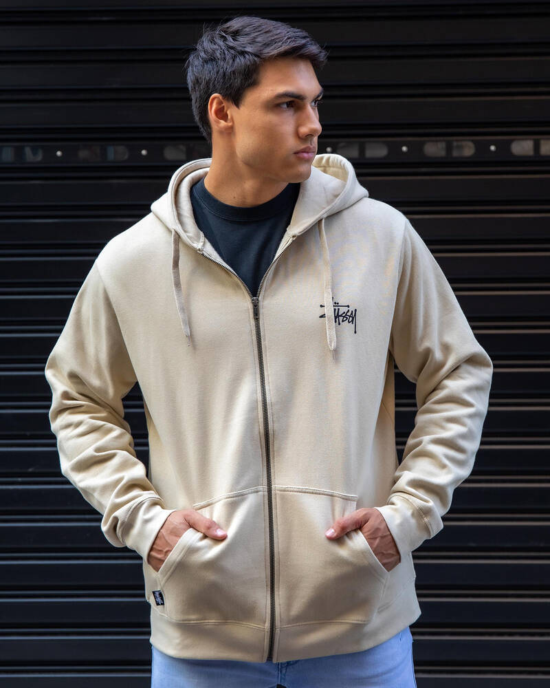 Stussy Graffiti Zip Thru Hoodie for Mens