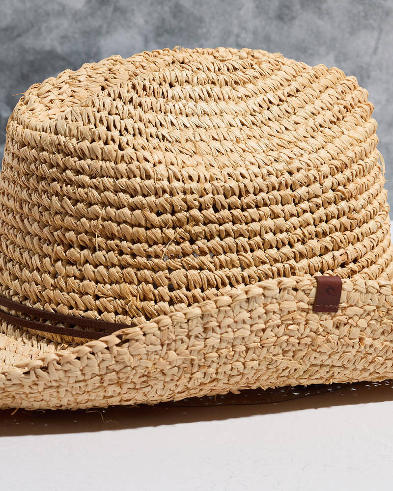 Rip Curl Crushable Straw Cowgirl Hat for Womens