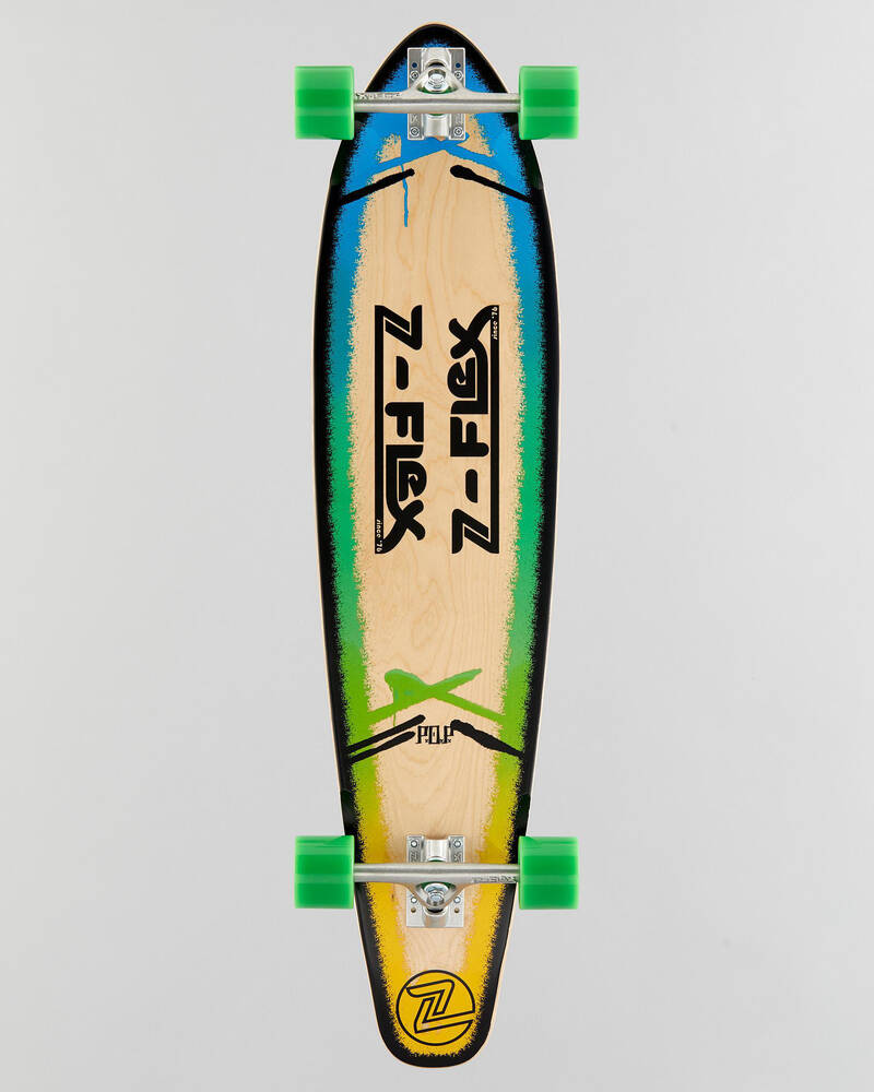 Z-flex Pop Blue Fade Roundtail 39.5" Longboard for Mens