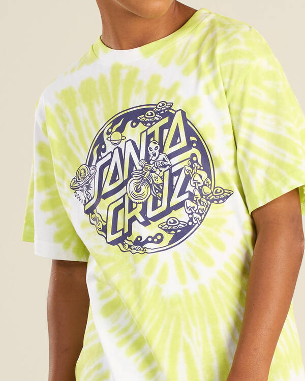 Santa Cruz Boys' Winkowski Dope Planet 2 Dot Mono Front T-Shirt for Mens
