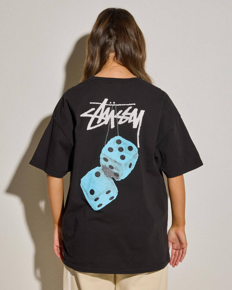 Stussy Fuzzy Dice Relaxed T-Shirt for Womens