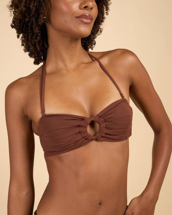 Roxy SD Beach Classics Ring Bandeau Bikini Top for Womens