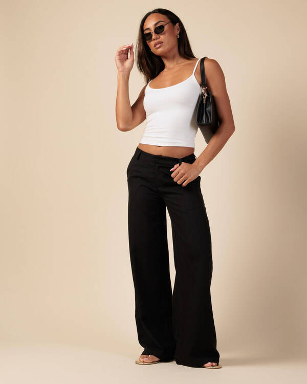 Mooloola Basic Fine Rib Cami Top for Womens