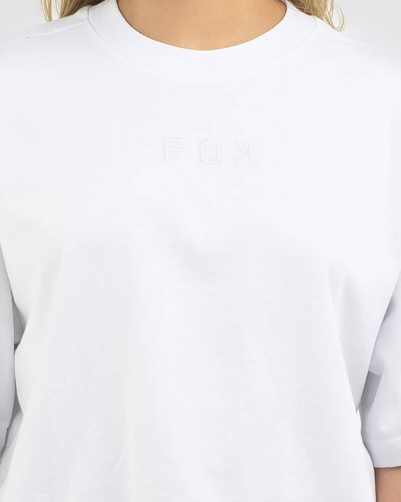 Fox Wordmark OS Crop T-Shirt for Womens