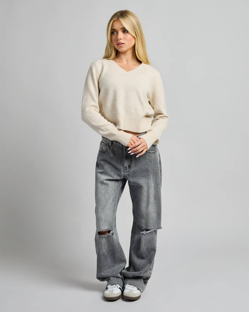 Mooloola PhD V Neck Knit Jumper for Womens