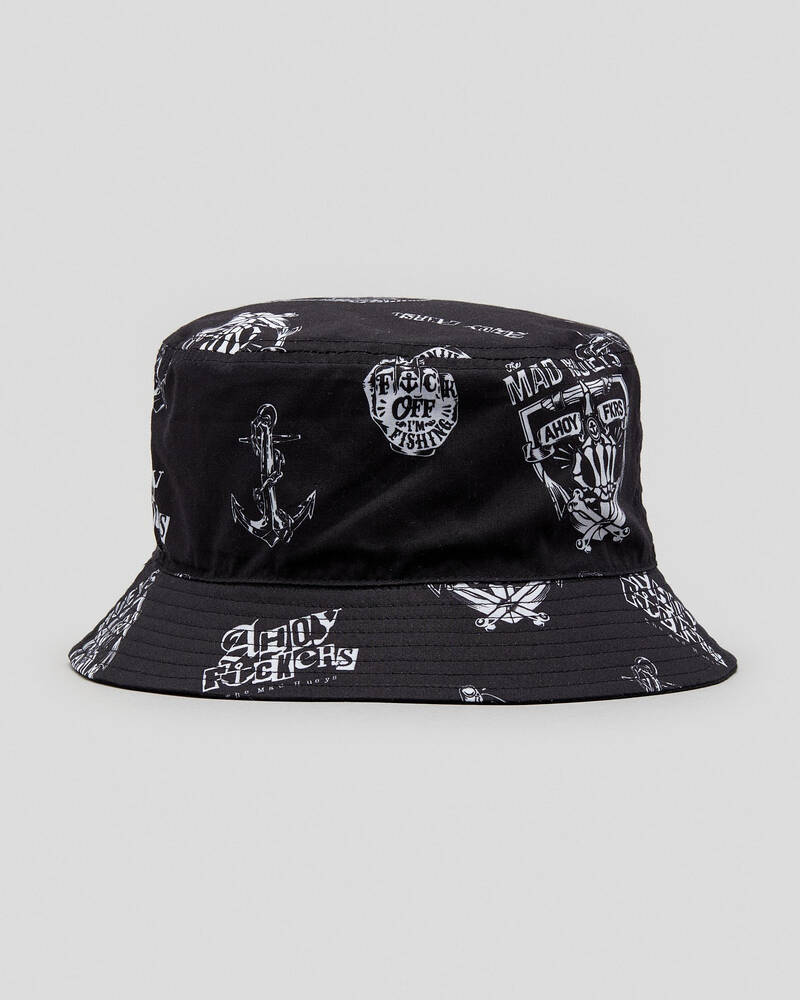 The Mad Hueys Give A FK Reversible Bucket Hat for Mens