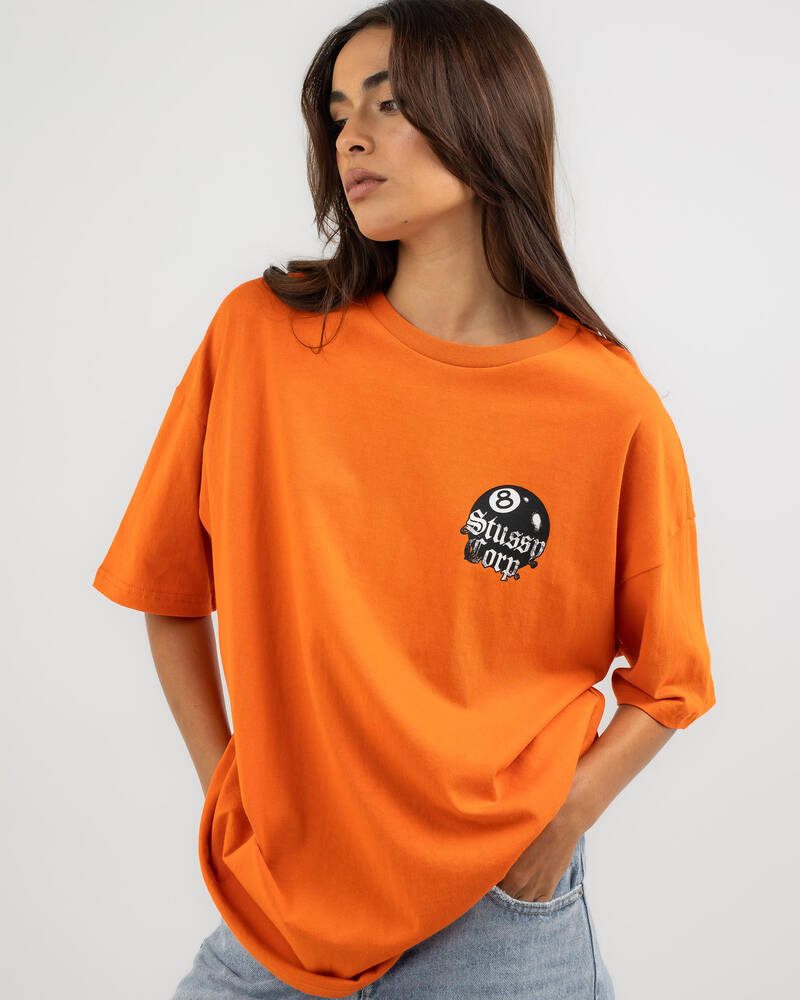 Stussy 8 Ball Corp Relaxed T-Shirt for Womens