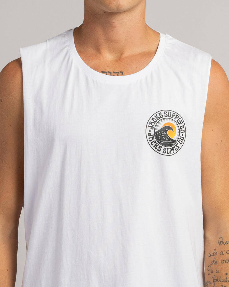 Jacks Rising Sun Muscle Tank for Mens