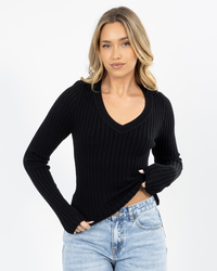 Ava And Ever Khloe Long Sleeve Knit Top for Womens image number null