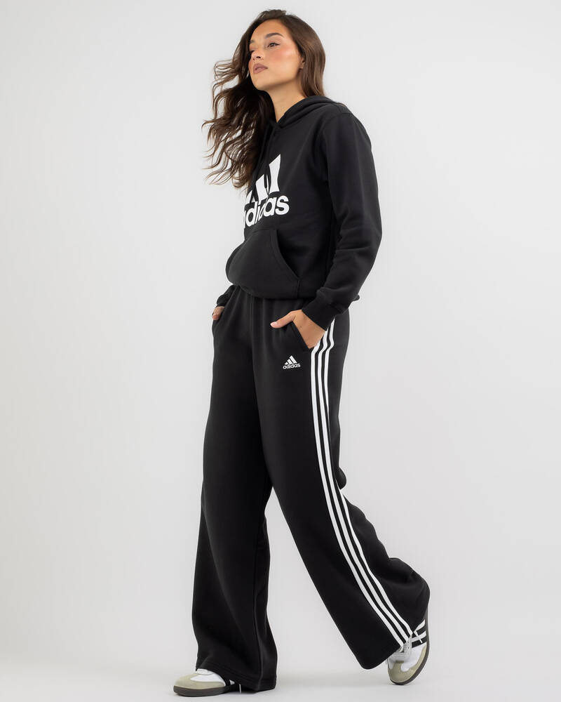 adidas 3 Stripe Wide Track Pants for Womens