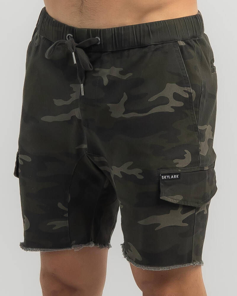 Skylark Anchorage Elastic Waist Shorts for Mens