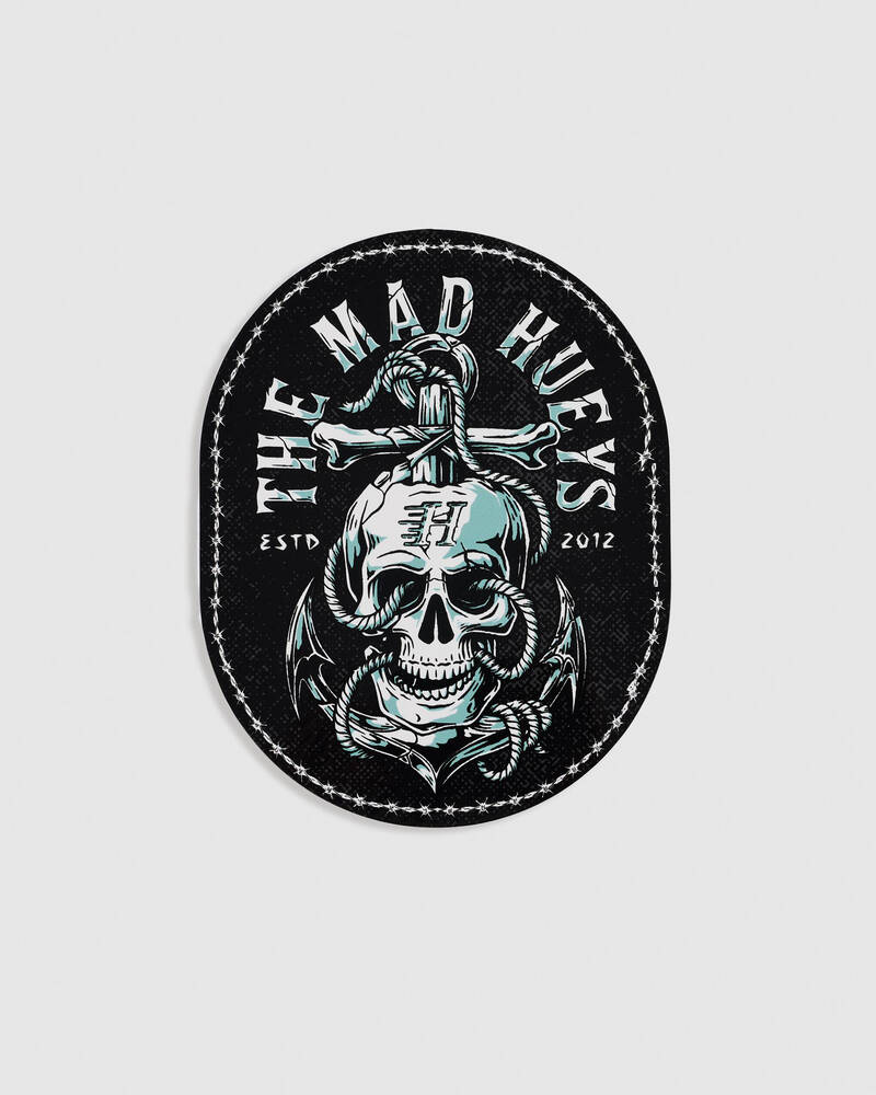 The Mad Hueys Rope Skull Anchor Sticker for Mens