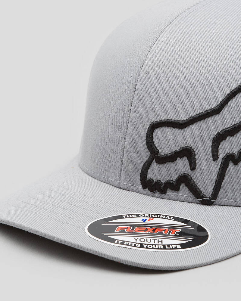 Fox Boys' Flex 45 Flexfit Cap In Steel Grey FREE* Shipping