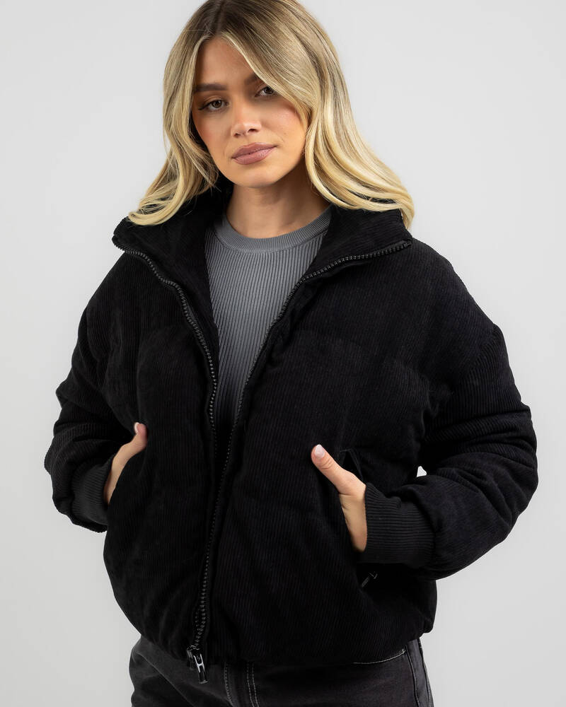 Ava And Ever On Tour Puffer Jacket In Black - Fast Shipping & Easy ...