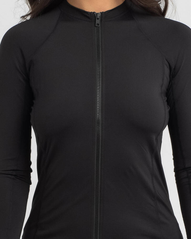 Hurley One And Only Zip Long Sleeve Rash Vest for Womens