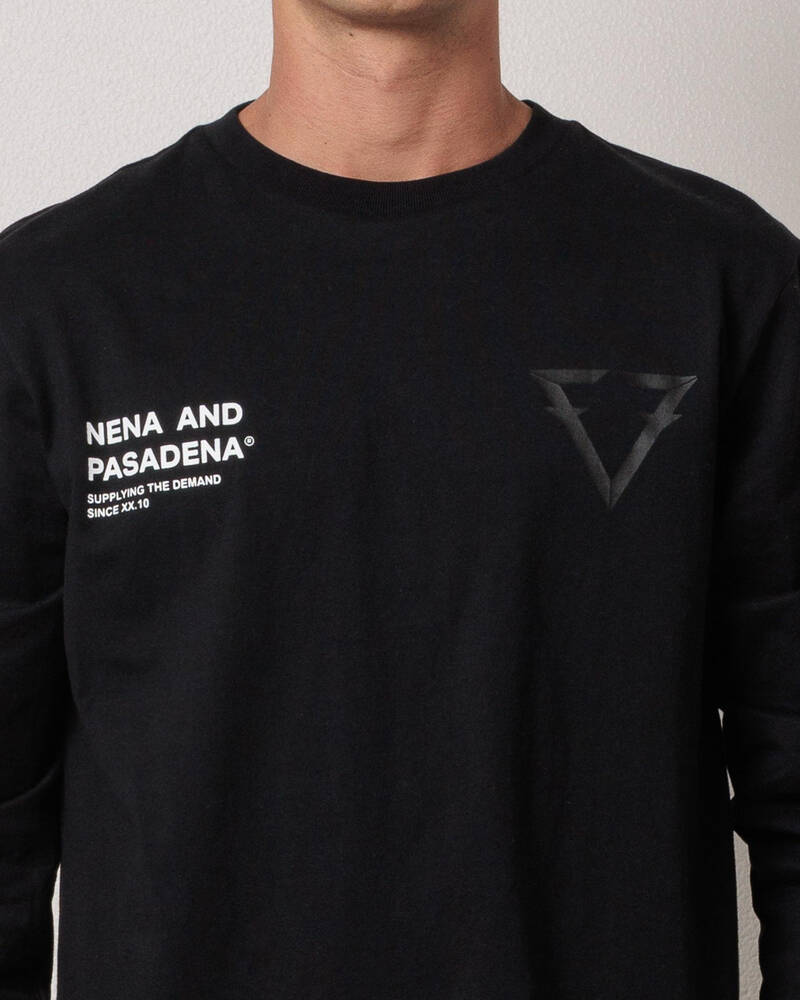 Nena & Pasadena Unite Dual Curved Long Sleeve T-Shirt for Mens