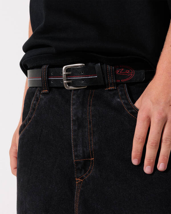 Deep Track Faux Leather Belt