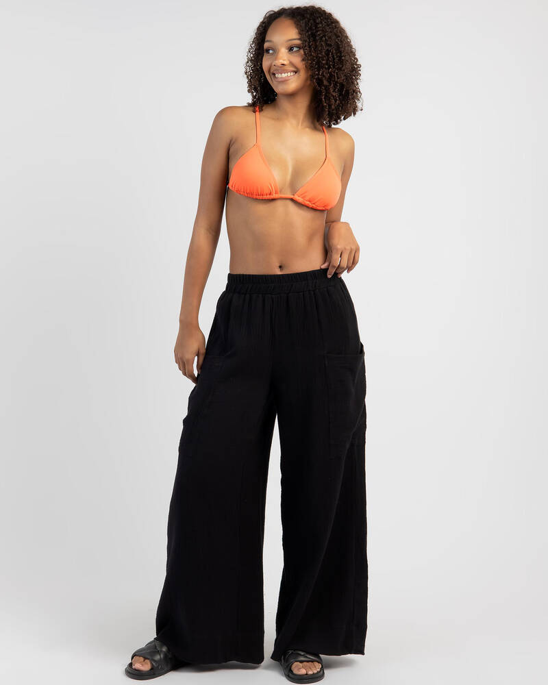 Mint Vanilla Capri Beach Pants for Womens