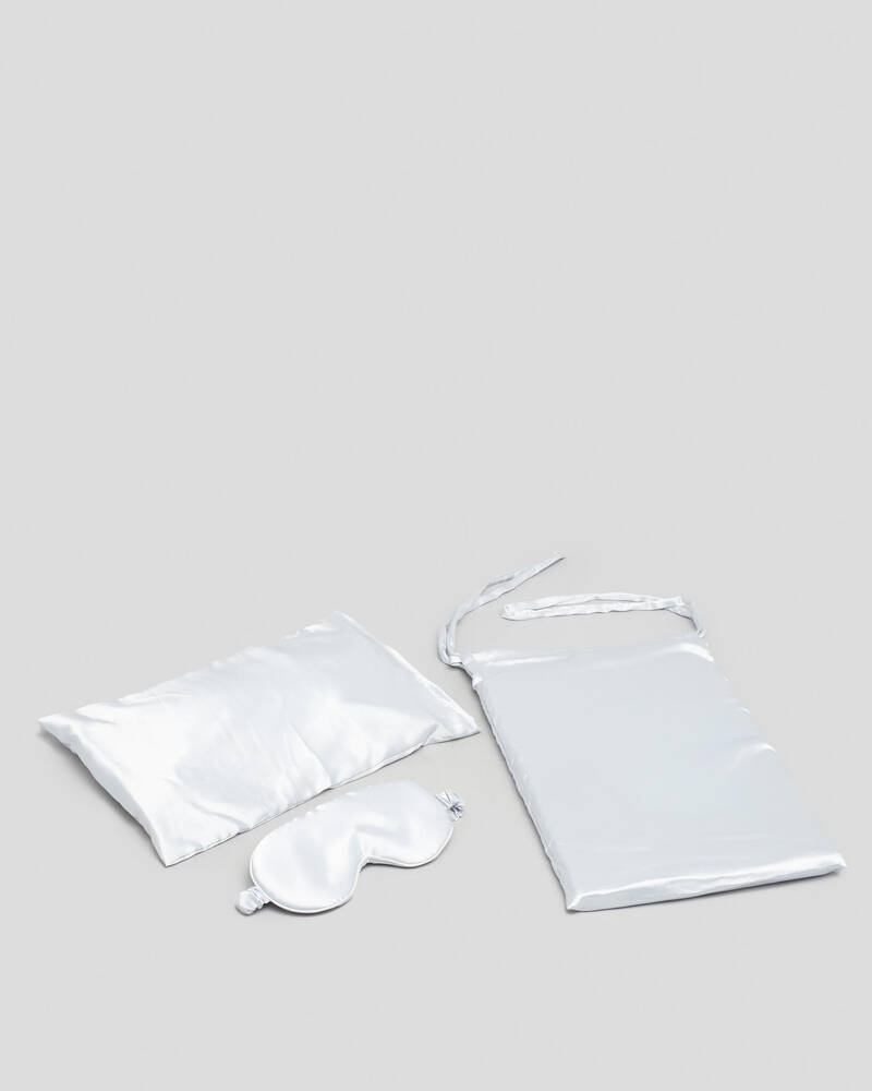 Mooloola Silk Eye Mask & Pillow Case Bag Set for Womens