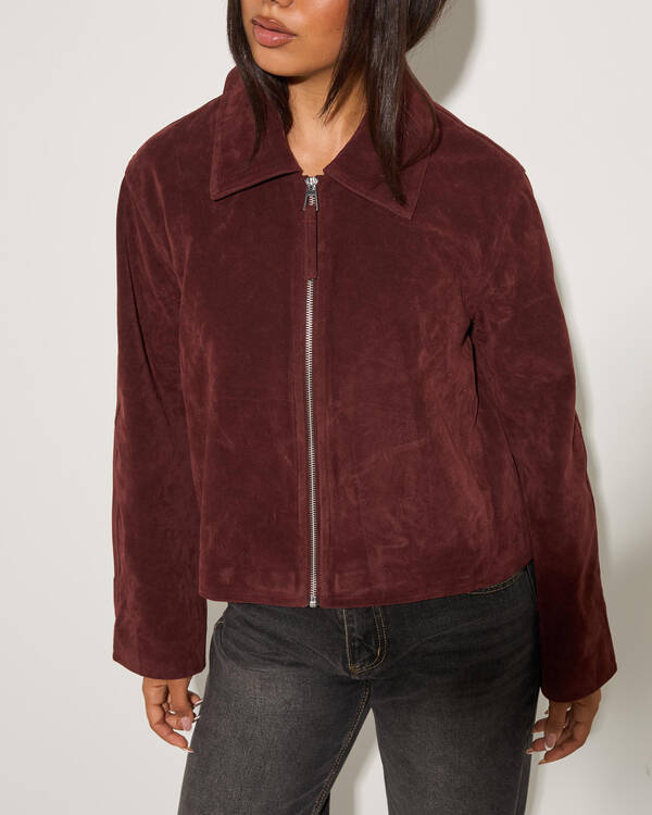 Ava And Ever Mustang Faux Suede Jacket for Womens
