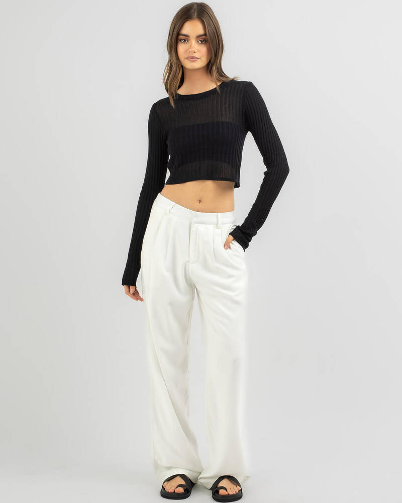 Ava And Ever Sunset Romance Sheer Knit Top for Womens