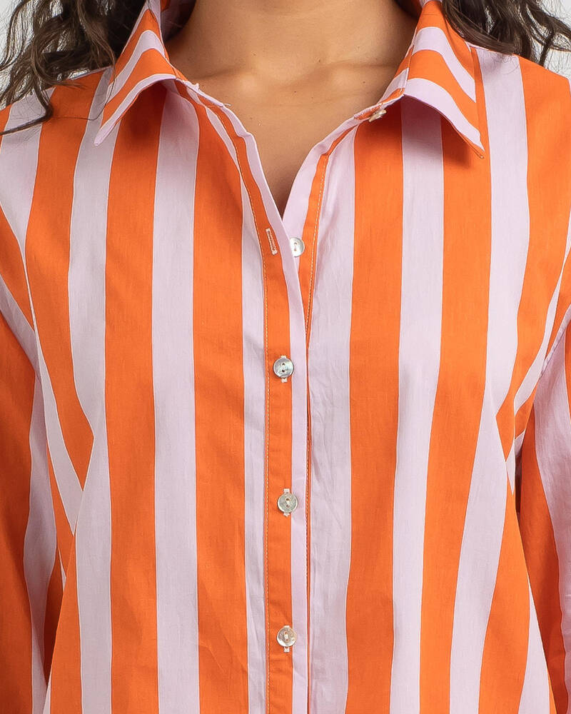 Paper Heart Candy Stripe Shirt for Womens