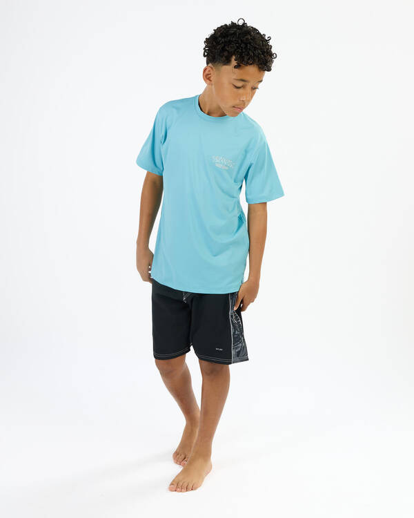 Rip Curl Boys Surf Shack Short Sleeve Rash Vest for Mens