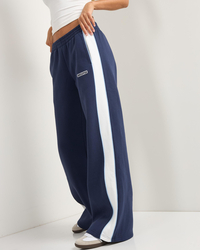 Rusty Retro Lines Wide Leg Track Pants for Womens image number null