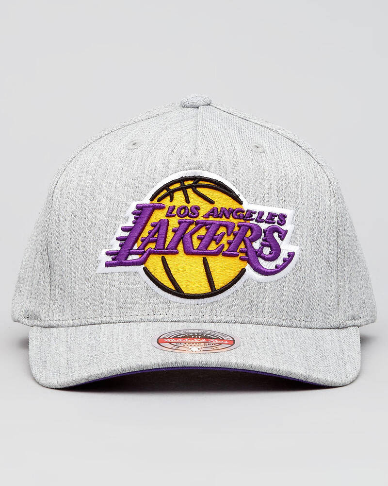 Mitchell & Ness Los Angeles Lakers Heather Pinch Panel Snapback Cap for Mens