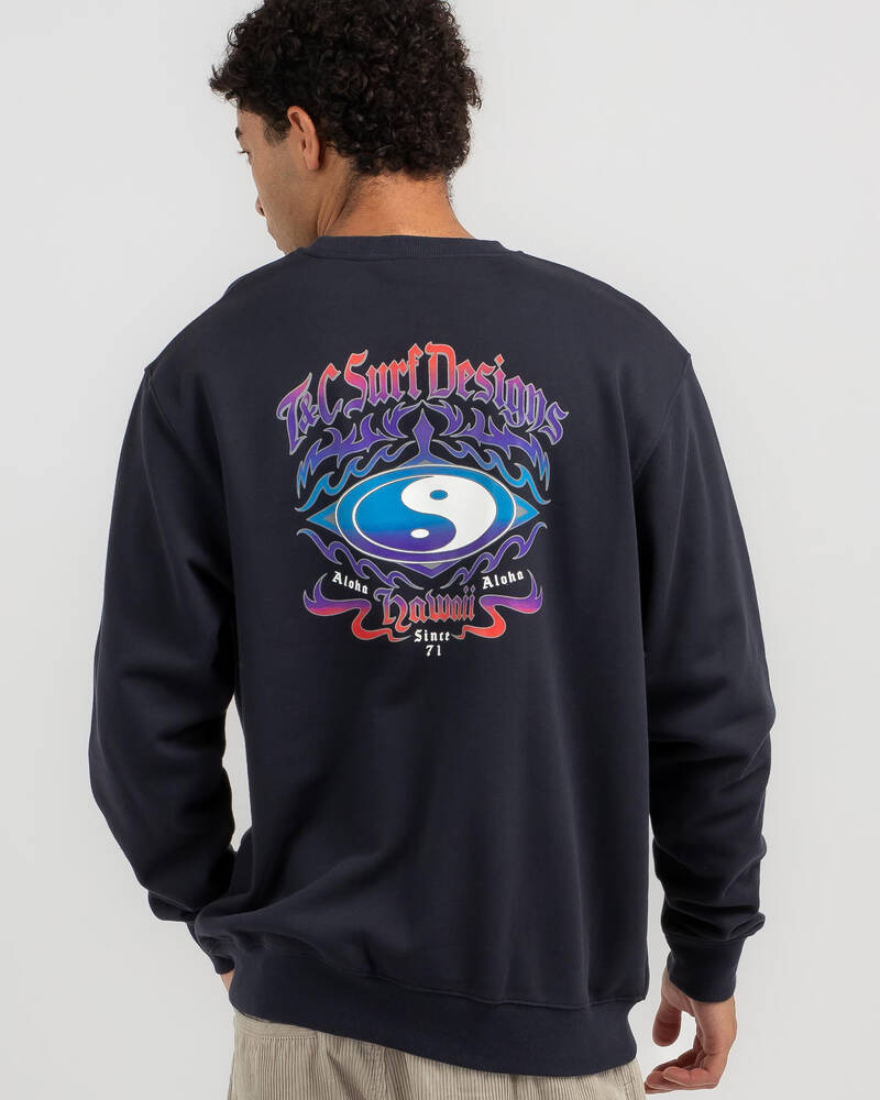 Town & Country Surf Designs North Shore Crew Fleece Sweatshirt for Mens
