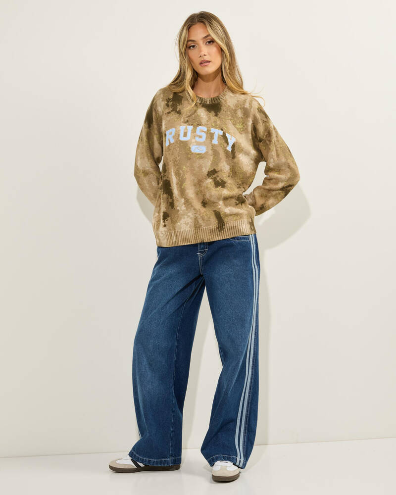 Rusty Camoozy Knitted Crew for Womens