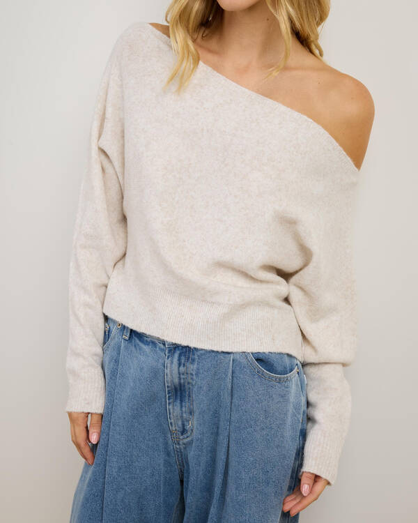 Ava And Ever Anni Off Shoulder Knit Jumper for Womens