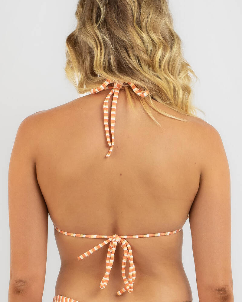 Rhythm Sunbather Stripe Sliding Triangle Bikini Top for Womens