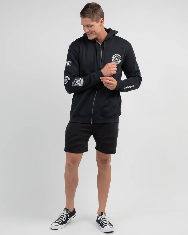 The Mad Hueys Stacked Zip Thru Hoodie for Mens