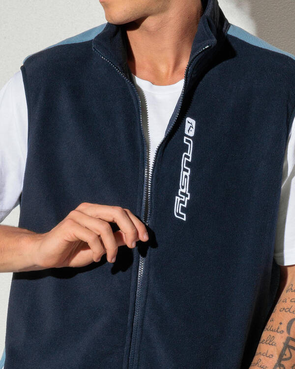 Rusty Phantom Polar Fleece Vest for Mens