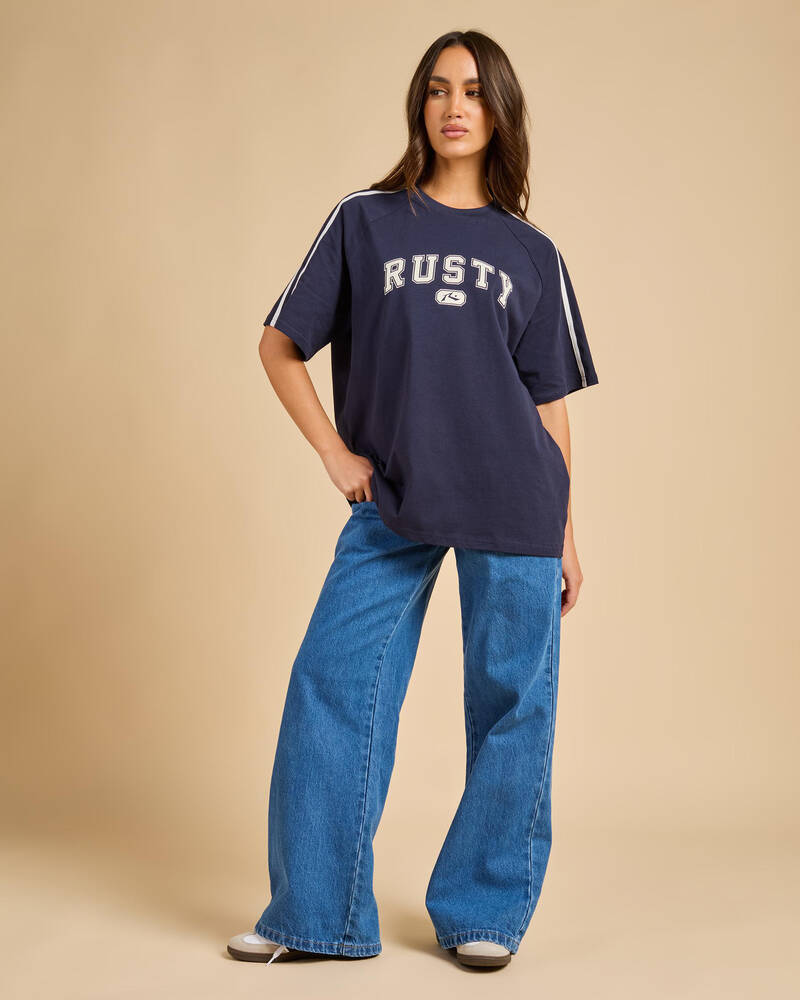 Rusty All Saint Collegiate OG Oversized T-Shirt for Womens
