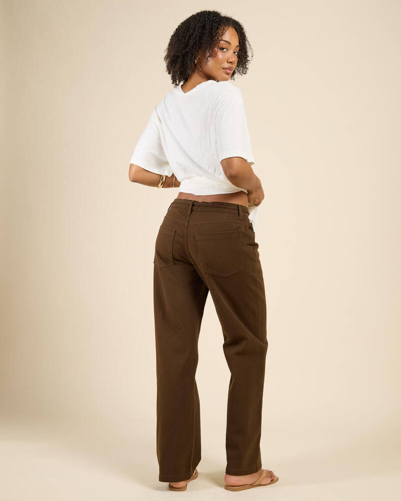 Rhythm Charlie Low Rise Pants for Womens
