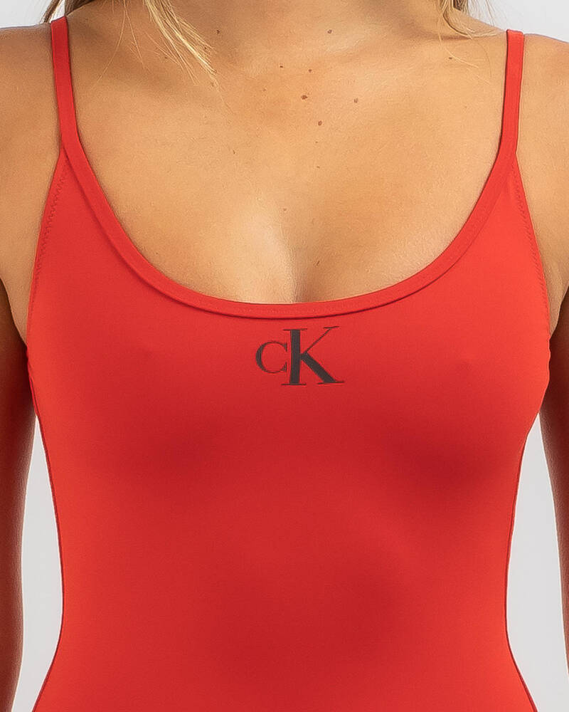 Calvin Klein Scoop Back One Piece for Womens