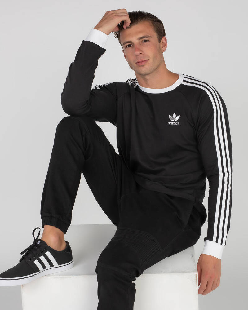 adidas 3-Stripes Long Sleeve T-Shirt for Mens