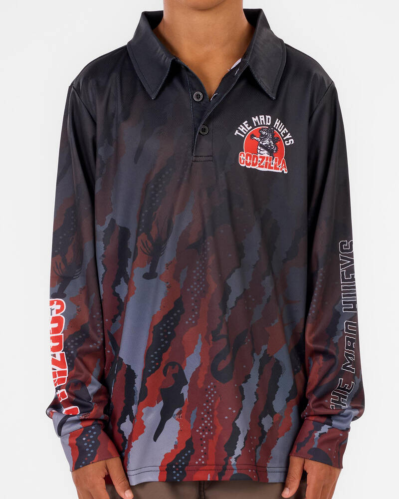 The Mad Hueys Boys' Codzilla Forever Fishing Shirt for Mens