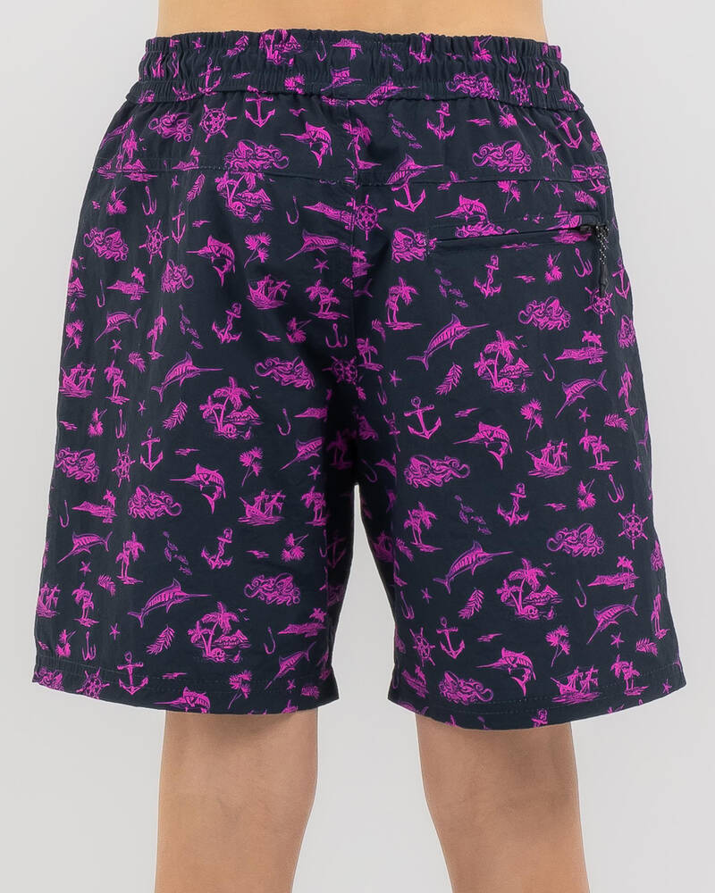 Salty Life Boys' Adrift Elastic Waist Shorts for Mens